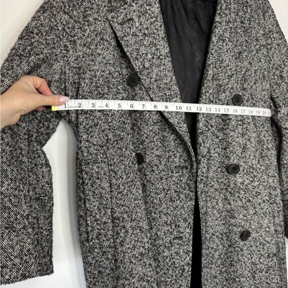 Marina Rinaldi Grey Wool & Alpaca Tweed Coat – Size 16 - Picture 10 of 16